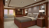 Elegant cabins aboard Aurora superyacht